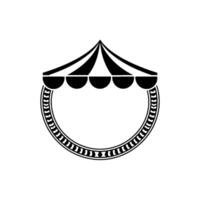 Minimalist Tent Emblem, Vintage Style, Branding vector