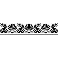 Stylized Wave Border, Classical Motif, Decorative Element vector