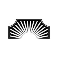 Geometric Radiance Stylized Sunburst Emblem - Modern vector