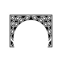 Intricate Celtic Arch Frame, Vintage vector