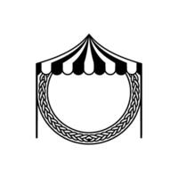 Celtic Tent Emblem, Vintage Illustration, Regal Symbol vector