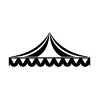 Minimalist Tent Silhouette, Geometric vector