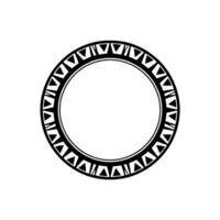Geometric Tribal Ring, Minimalist, Circular Motif - Outline vector