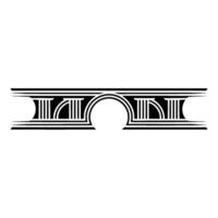 Art Deco Archway Ornament, Geometric, Minimalist Style vector