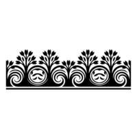 Elegant Swirl Border, Botanical Motif, Vintage vector