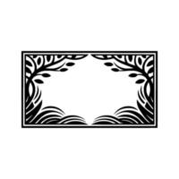 Elegant Botanical Frame, Minimalist - Waves vector