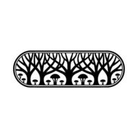 Stylized Forest Emblem, Organic, Minimalist vector