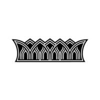 Geometric Arch Motif, Elegant Line Art, Regal vector