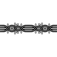 Intricate Celtic Border, Stylized Leaf Pattern, Decorative Element vector