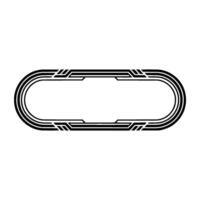 Geometric Oval Frame, Deco Style, Minimalist vector