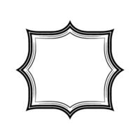 Geometric Star Shield, Minimalist, Blank Space vector