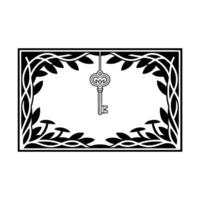 Art Nouveau Key - Symbolic Access Heritage vector