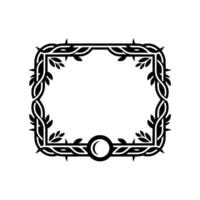 Elegant Botanical Frame, Lunar Accent vector