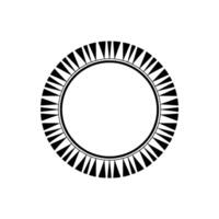 Geometric Circle Emblem, Minimalist, Circular Motif - Triangle vector