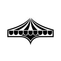 Geometric Tent Silhouette, Minimalist - Emblem vector