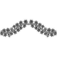 Stylized Floral Arch Minimalist Botanical Border vector