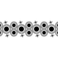 Geometric Beehive Border, Minimalist Floral Pattern vector