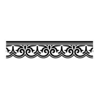 Intricate Black Ornamental Border, Vintage - Scroll - Ornament vector