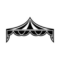 Minimalist Tent Silhouette, Modern Event vector