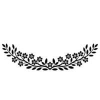 Elegant Floral Branch Border, Vintage Style Illustration vector