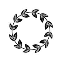 Elegant Botanical Wreath, Minimalist - Nature vector