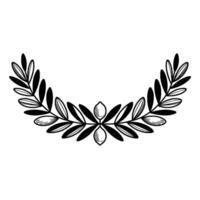 Elegant Olive Branch Emblem, Minimalist vector