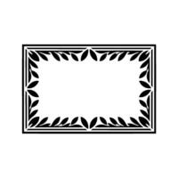 Elegant Botanical Frame, Minimalist - Geometric - Foliage vector