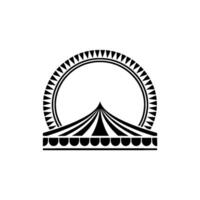 Geometric Tent Silhouette, Minimalist Emblem vector