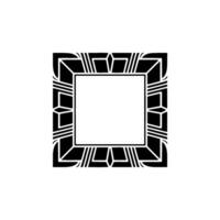 Geometric Deco Frame, Minimalist, Blank Space - Square vector