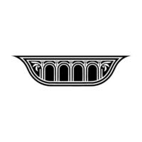 Gothic Archway Emblem, Vintage, Elegant Ornament vector