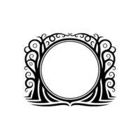 Elegant Ornamental Frame, Vintage, Minimalist Style - Ornament - Floral vector