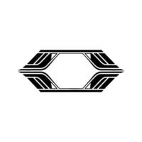 Geometric Hexagon, Gradient Detail, Modern Emblem vector