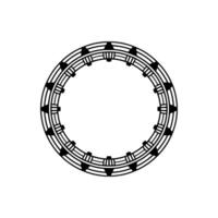 Geometric Tribal Ring, Minimalist, Circular Motif - Symmetry vector