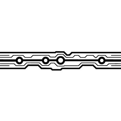 Circuit Board Border, Futuristic Tech, Minimalist