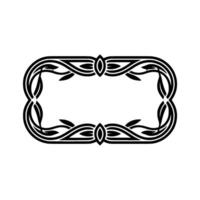 Intricate Celtic Frame with Bare Trees Vintage Element vector