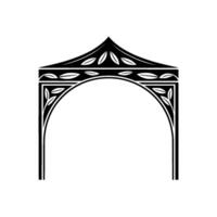 Gothic Archway, Stylized Ornamentation, Minimalist vector