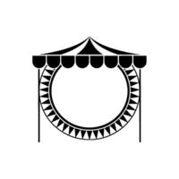 Vintage Circus Tent Emblem, Minimalist - Geometric vector
