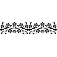 Elegant Floral Branch Border, Minimalist - Decorative vector