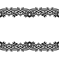 Elegant Botanical Border, Vintage Element - Background - Floral vector