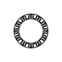 Geometric Tribal Ring, Minimalist, Circular Motif - Monotone vector