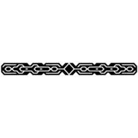 Geometric Tribal Border, Black and White Pattern - Line vector
