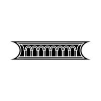 Art Deco Column Ornament, Geometric, Vintage Style vector