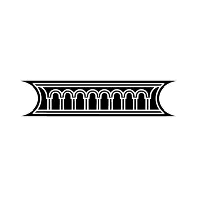 Art Deco Column Ornament, Geometric, Vintage Style
