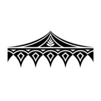 Geometric Canopy Ornament, Tribal, Black White vector