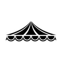 Minimalist Tent Silhouette, Event Branding - Abstract vector