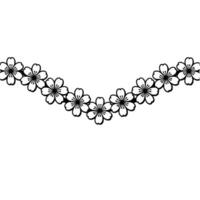 Delicate Blossom Garland, Minimalist Floral vector