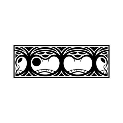 Intricate Black Ornamental Border, Art Deco Style