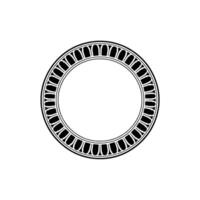 Minimalist Circular Ornament, Elegant Border - Circle - Geometric vector