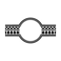 Gothic Arch Ornament Border, Minimalist vector