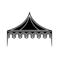 Geometric Tent Silhouette, Minimalist - Event vector